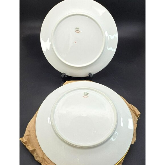 Haviland Limoges France White Lunch Plates With Gold Trim 8.5" Set of 5 CM2110 - Picture 5 of 6